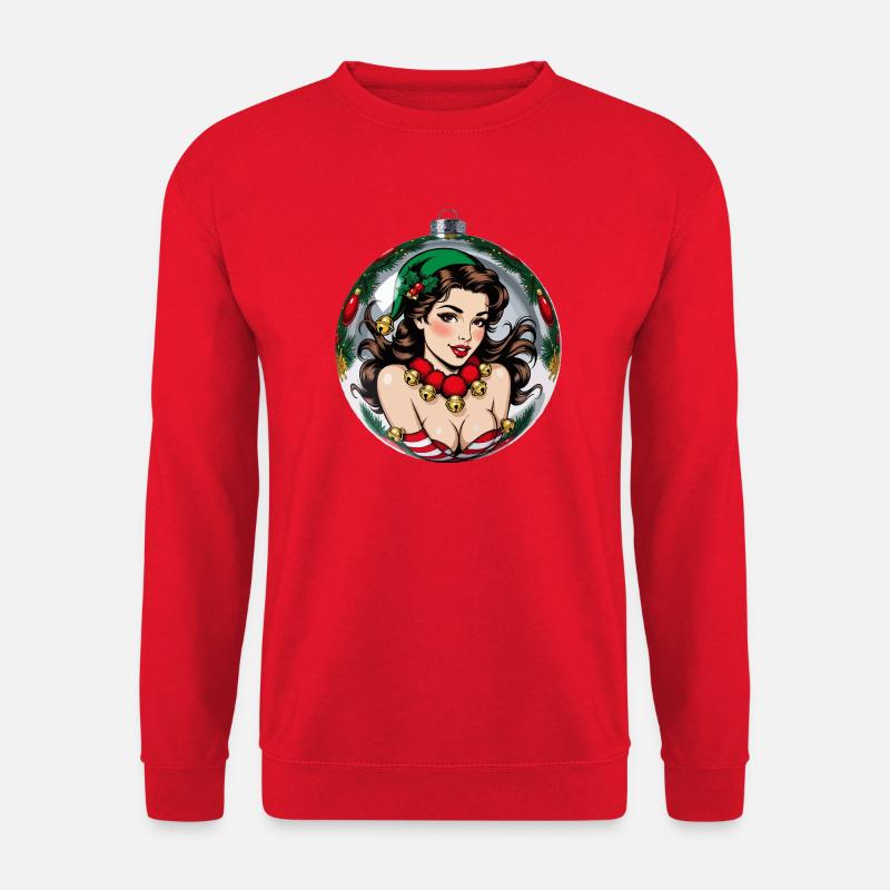 Weihnachts-Pin-up-Anhänger - Unisex Pullover - Rot