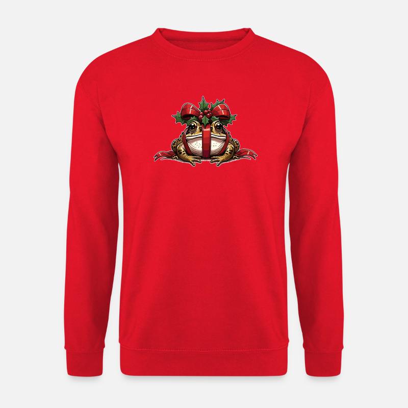 Mistle-Toad Funny Christmas Toad Frog - Unisex Sweatshirt - red
