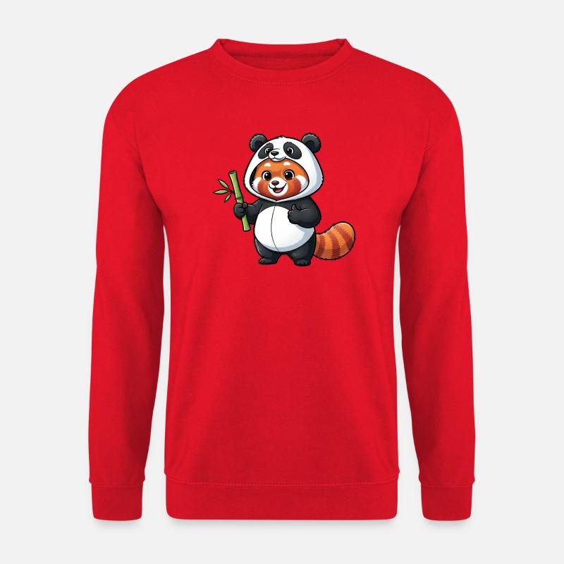 Niedlicher Panda Fuchs Karneval Kostüm Fasching - Unisex Pullover - Rot