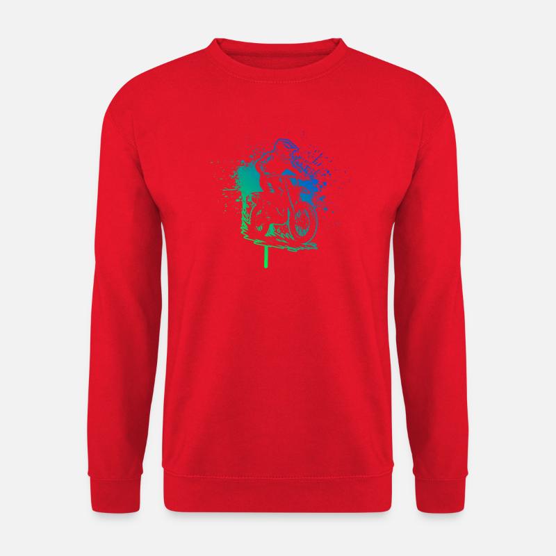 Charakterstarkes Motocross Design - Unisex Pullover - Rot