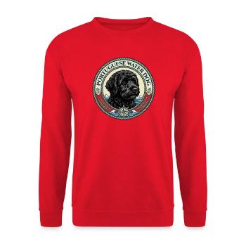 Portuguese Water Dog - Portie - Unisex Sweatshirt - red - Front - Alina (178cm) & Michal (187cm)