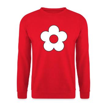 Flower minimalist - Sweat-shirt Unisexe - rouge - Devant - Alina (178cm) & Michal (187cm)