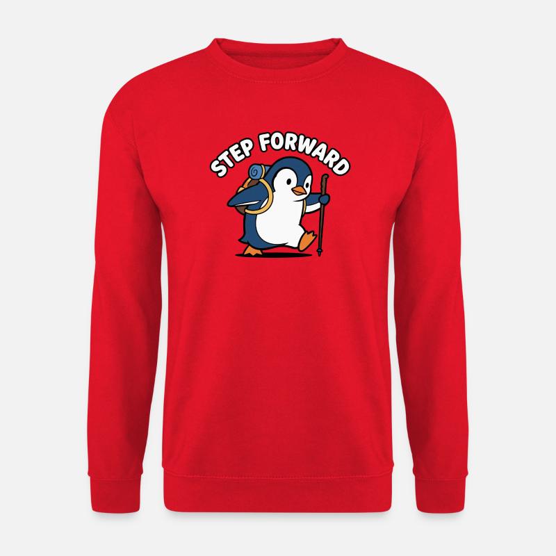 Forward Step Penguin - Unisex Sweatshirt - red