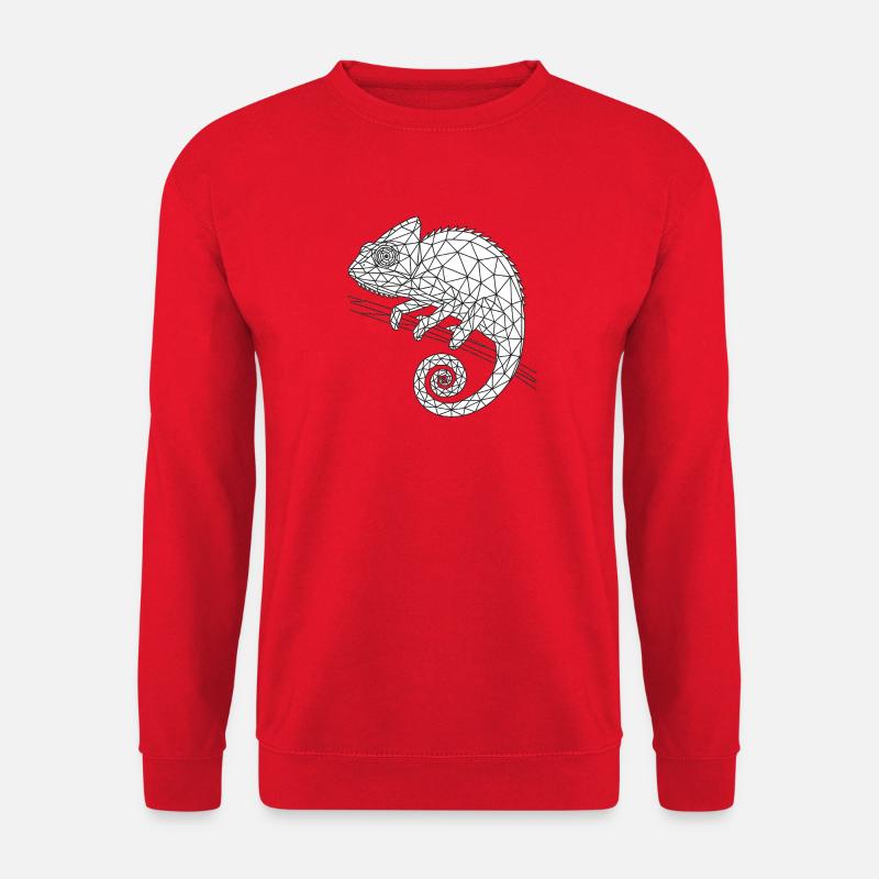 Geometric Chameleon Wireframe - Unisex Sweatshirt - red