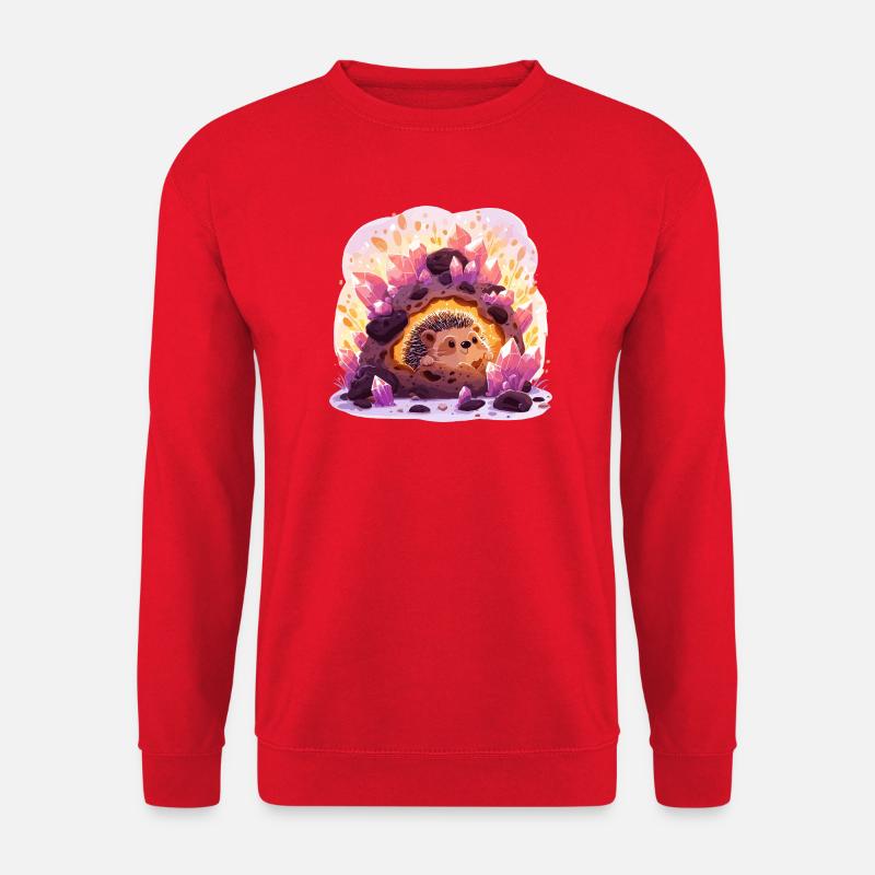 Hérisson de la Grotte de Cristal - Sweat-shirt Unisexe - rouge