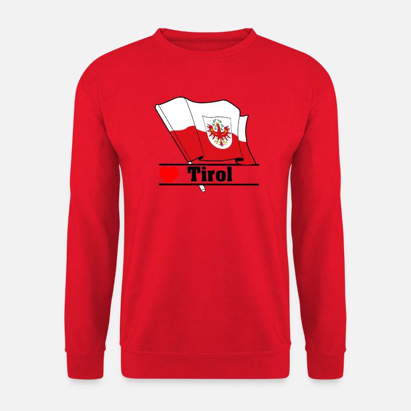 Tiroler Flagge mit Herz - Unisex Pullover - Rot