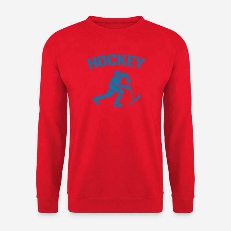 Hockey-Kämpfer auf Eis - Unisex Pullover - Rot