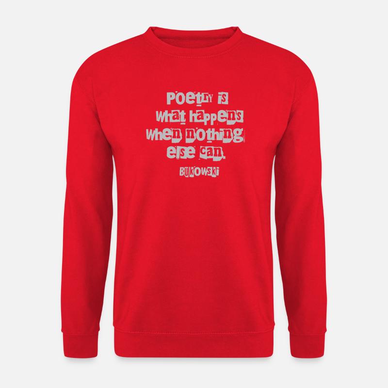Fragmentierte Typografie-Zitat - Unisex Pullover - Rot