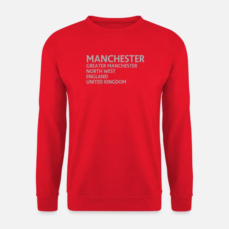 Manchester – England Lyric Design - Unisex Pullover - Rot