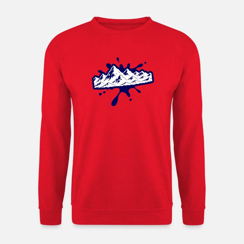 Berge Klecks - Unisex Pullover - Rot