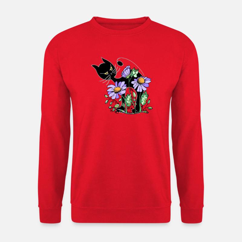 Katze - Unisex Pullover - Rot