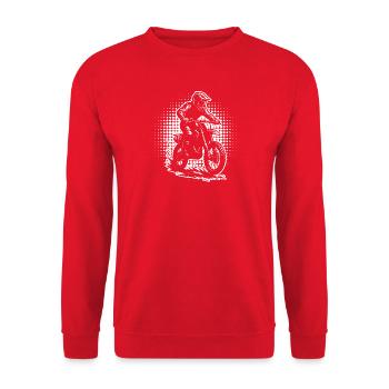 Classic motocross motif - Unisex Sweatshirt - red - Front - Alina (178cm) & Michal (187cm)