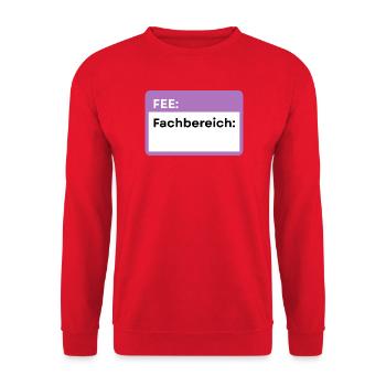 Department of Schild Lila - Unisex Sweatshirt - red - Front - Alina (178cm) & Michal (187cm)