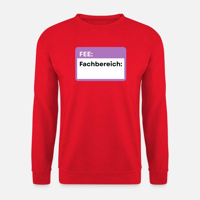 Fachbereich Schild Lila - Unisex Pullover - Rot