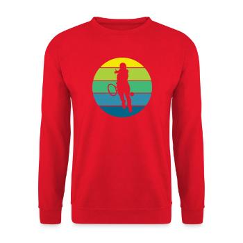 Tennis - Unisex Pullover - Rot - Vorne - Alina (178cm) & Michal (187cm)