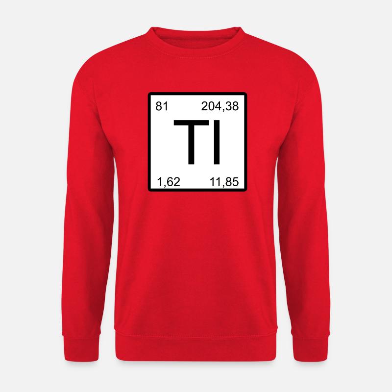 Ti Minimal Periodic Symbol Print - Unisex Pullover - Rot