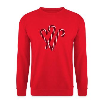 Zuckerstangen - Unisex Pullover - Rot - Vorne - Alina (178cm) & Michal (187cm)