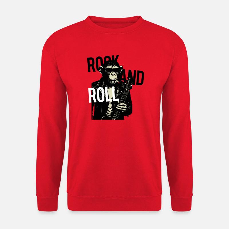 Rollin Monkey Rock - Unisex Pullover - Rot
