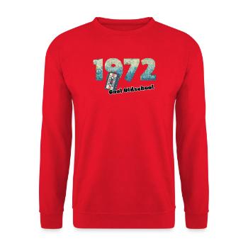 1972 Vintage Retro – Cassette – Cool Olds - Sweat-shirt Unisexe - rouge - Devant - Alina (178cm) & Michal (187cm)