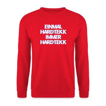 Hardtekk Tekk - Sweat-shirt Unisexe - rouge - Devant - Alina (178cm) & Michal (187cm)