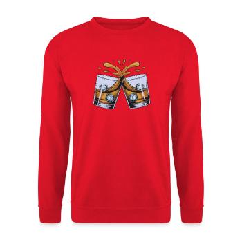Cheers: Two glasses of blades - Unisex Sweatshirt - red - Front - Alina (178cm) & Michal (187cm)