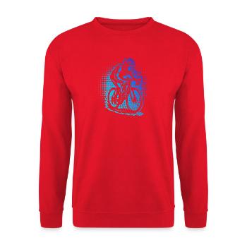 Attention road bike fans, simple statement - Unisex Sweatshirt - red - Front - Alina (178cm) & Michal (187cm)