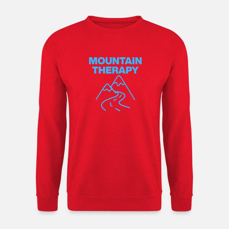 Mountain Therapy, Berge sind meine Thepie - Unisex Pullover - Rot