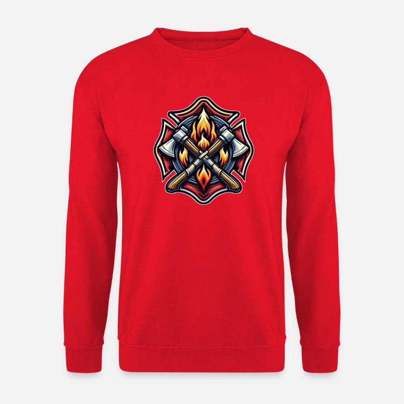 Feuerwehr Logo US Style - Unisex Pullover - Rot