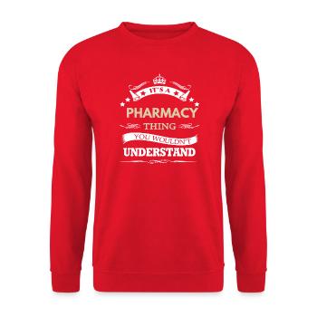 Un truc de pharmacie que tu ne comprendrais pas - Sweat-shirt Unisexe - rouge - Devant - Alina (178cm) & Michal (187cm)
