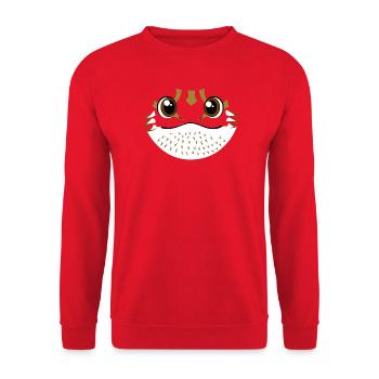 Lézard reptile de compagnie de Dragon barbu à visage de dessin animé - Sweat-shirt Unisexe - rouge - Devant - Alina (178cm) & Michal (187cm)