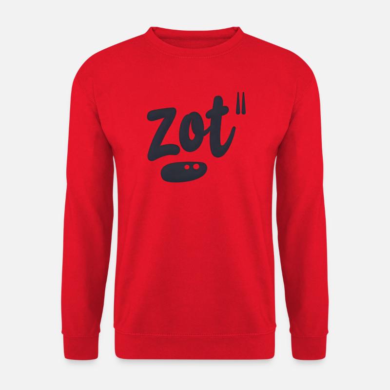 Verrückt. Antwerpener Dialekt - Unisex Pullover - Rot