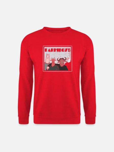 Farmboys - für Farmer, Bauern und Tierfans - Unisex Pullover - Rot