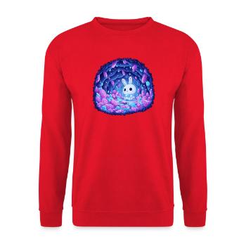 Cave of Lights Bunny Magic - Unisex Sweatshirt - red - Front - Alina (178cm) & Michal (187cm)