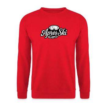 Après-ski ski goggles Piste - Unisex Sweatshirt - red - Front - Alina (178cm) & Michal (187cm)