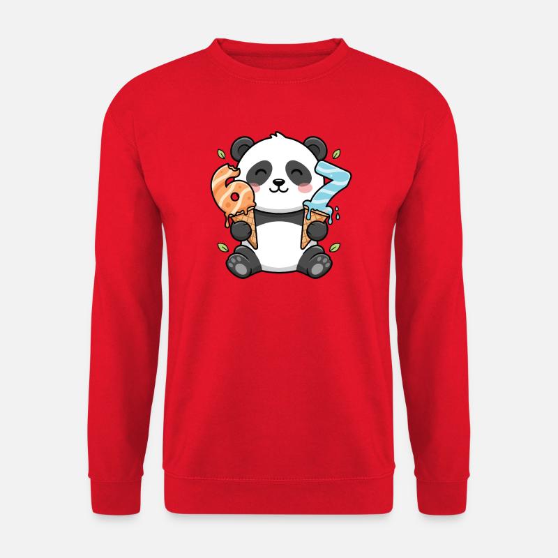 Panda Icecream Delight 67 Meme - Unisex Pullover - Rot
