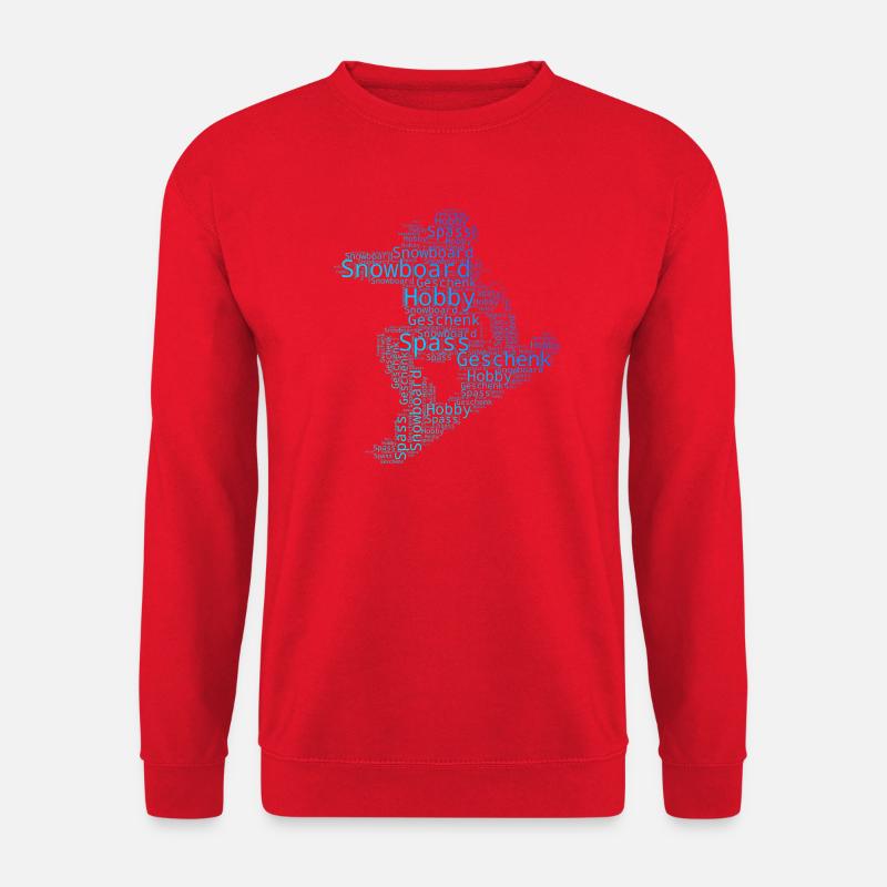 Lustiges Snowboard Motiv - Unisex Pullover - Rot
