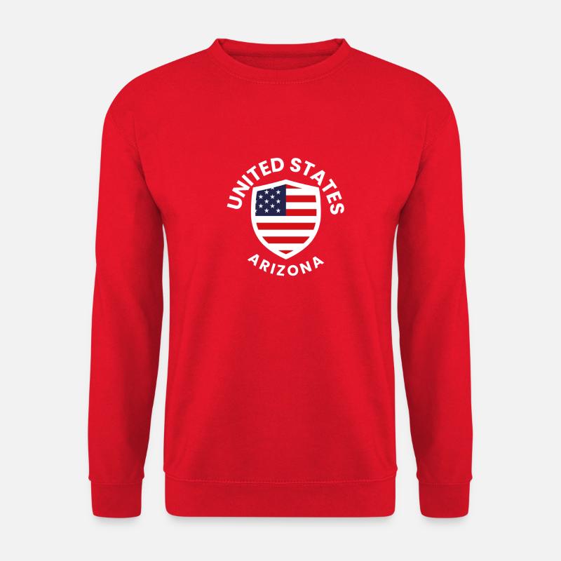 Arizona Shield mit der US-Flagge - Unisex Pullover - Rot