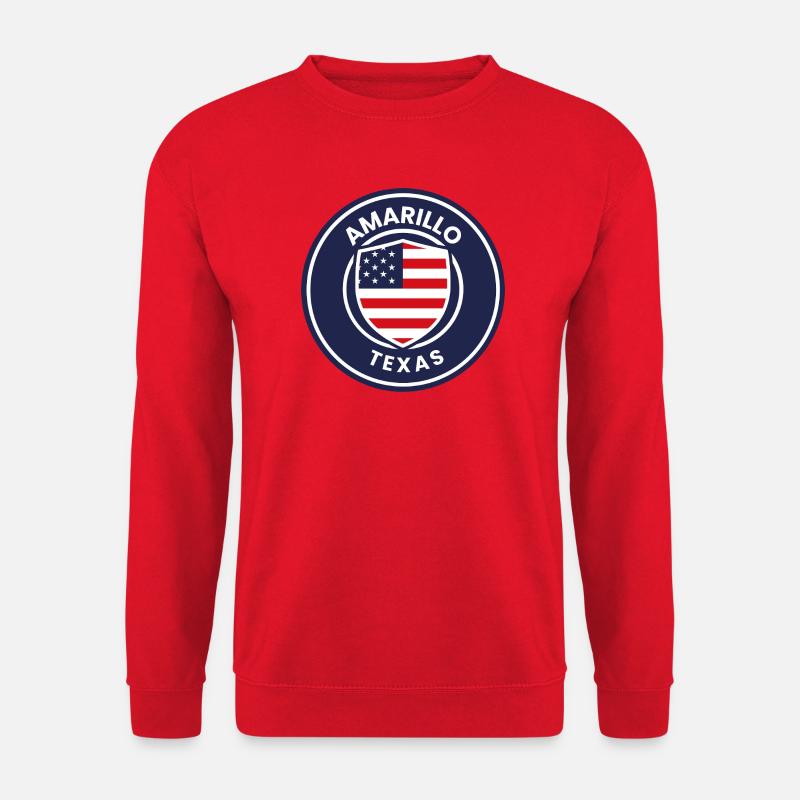 Texas-Abzeichen im amerikanischen Schild - Unisex Pullover - Rot