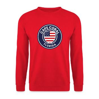 Marke Cape Coral Florida - Unisex Pullover - Rot - Vorne - Alina (178cm) & Michal (187cm)