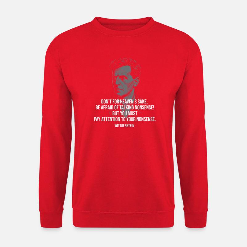 Wittgenstein-Unsinnzitat - Unisex Pullover - Rot