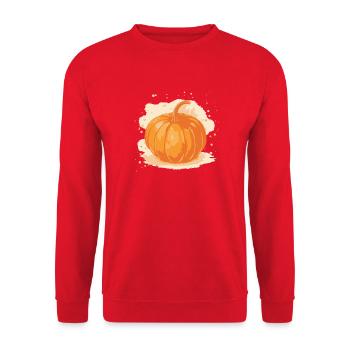 Pumpkin Autumn Illustration - Unisex Sweatshirt - red - Front - Alina (178cm) & Michal (187cm)