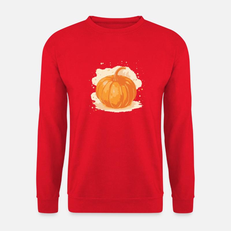 Kürbis-Herbst-Illustration - Unisex Pullover - Rot