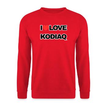 J’adore KODIAQ - Sweat-shirt Unisexe - rouge - Devant - Alina (178cm) & Michal (187cm)