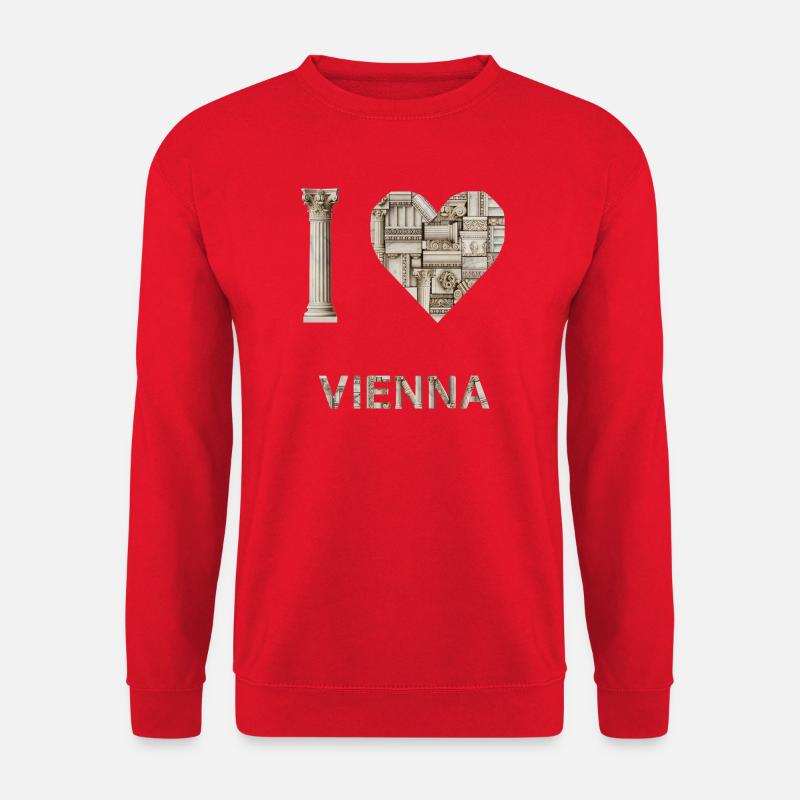 Vienna – Monumental Architecture - Unisex Sweatshirt - red