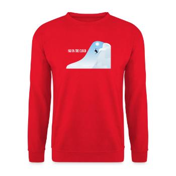 Skiing in the cloud - Unisex Sweatshirt - red - Front - Alina (178cm) & Michal (187cm)