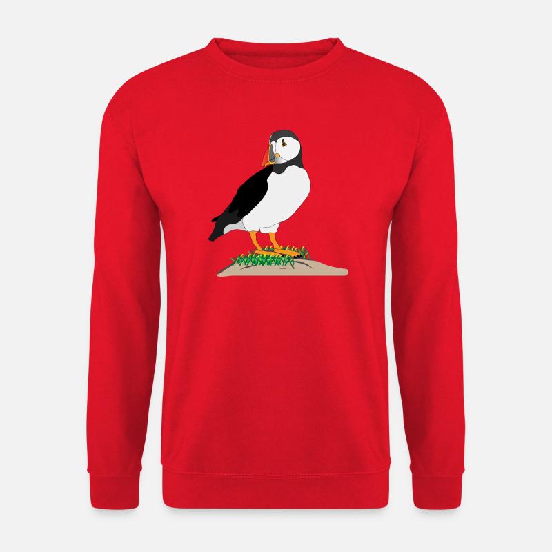 Puffin Print - Unisex Pullover - Rot