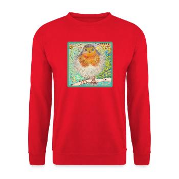 Robin - Unisex Sweatshirt - red - Front - Alina (178cm) & Michal (187cm)