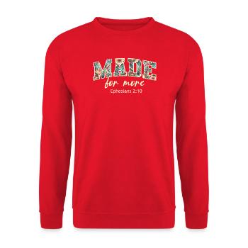Conçu pour un design plus chrétien de versets bibliques floraux - Sweat-shirt Unisexe - rouge - Devant - Alina (178cm) & Michal (187cm)