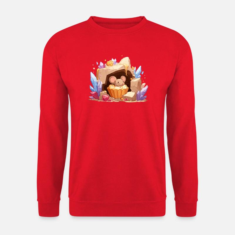 Kristallhöhle-Maus Kuchen - Unisex Pullover - Rot