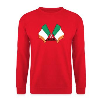 Ireland Flag Crossed - Unisex Sweatshirt - red - Front - Alina (178cm) & Michal (187cm)